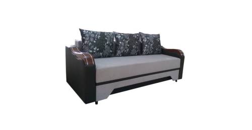 Canapea Diana PVC, gri/gri, stofa/piele ecologica