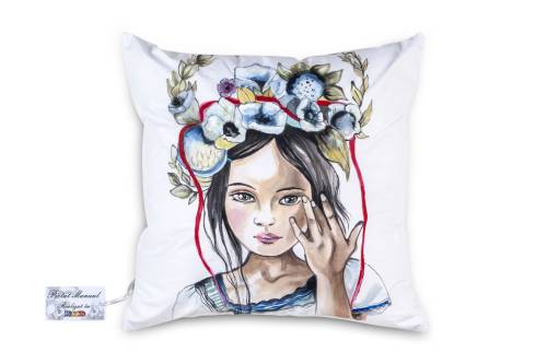 Somnart - Perna decorativa pictata manual 40x40 cm mc05