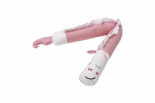 Somnart - Protectie laterala pentru patut, dragon, roz, 25x180 cm