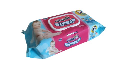 Servetele umede pentru bebelusi, cu capac, Ultra Compact Angels, 72 buc/set
