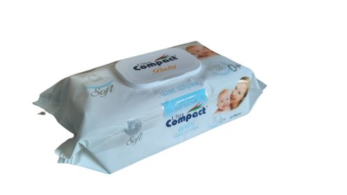 Servetele umede pentru bebelusi, cu capac, Ultra Compact Baby, soft, 72 buc/set