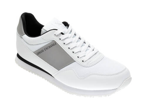 Pantofi sport ARMANI EXCHANGE albi, XUX063, din material textil