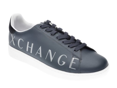 Pantofi sport ARMANI EXCHANGE bleumarin, XUX084, din piele ecologica