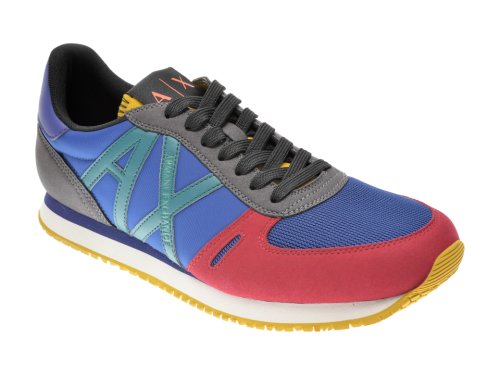 Pantofi sport ARMANI EXCHANGE multicolor, XUX017, din material textil si piele ecologica