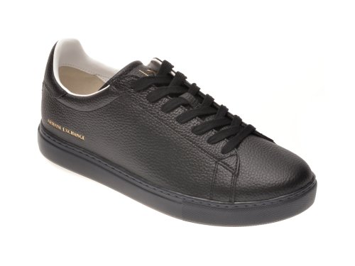 Pantofi sport ARMANI EXCHANGE negri, XUX001, din piele naturala