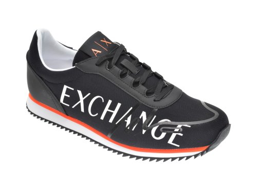 Pantofi sport ARMANI EXCHANGE negri, XUX062, din material textil