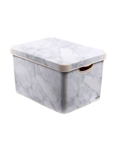 Curver deco cutie depozitare cu capac stockholm l marble