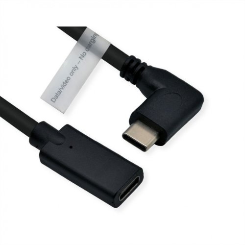 Cablu video prelungitor USB type C 4K60Hz drept/unghi T-M 2m, Roline 11.04.5496