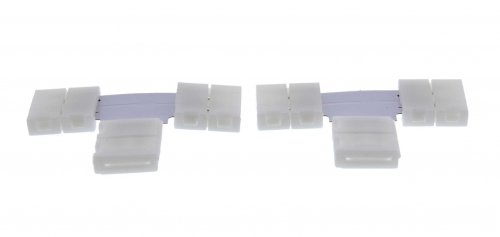 Set 2 bucati conector banda LED 10mm PCB forma T, LEDST-CON-T10-WL