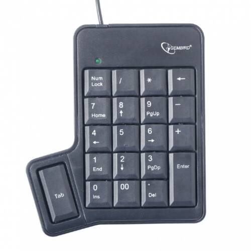 Tastatura numerica pe USB + tasta TAB, Gembird KPD-UT-01