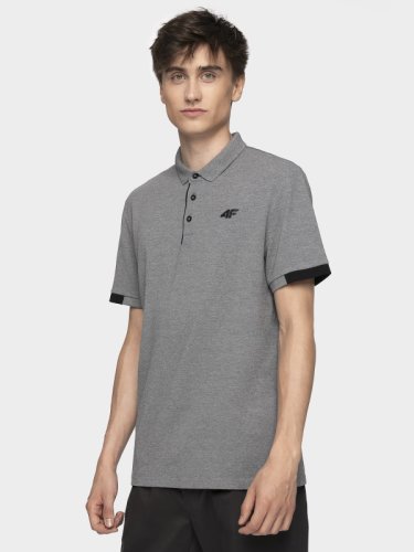 4f Sportswear - Tricou polo pentru bărbați tsm303 - gri mediu melanj