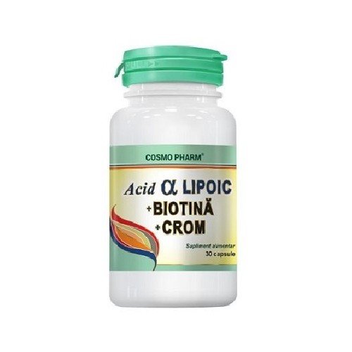 Acid alfa lipoic+biotina+crom 30cps cosmo pharm