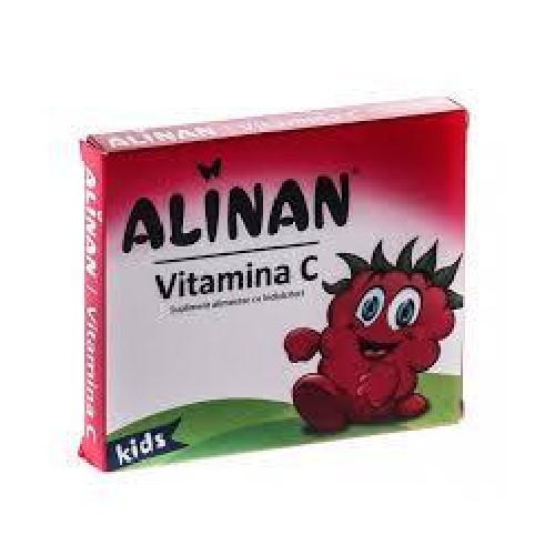 Alinan Vitamina C Kids (Aroma de Zmeura) 20cpr masticabile