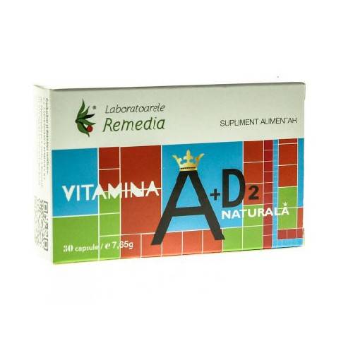 Vitamina A + D2 Naturala 30cps Remedia