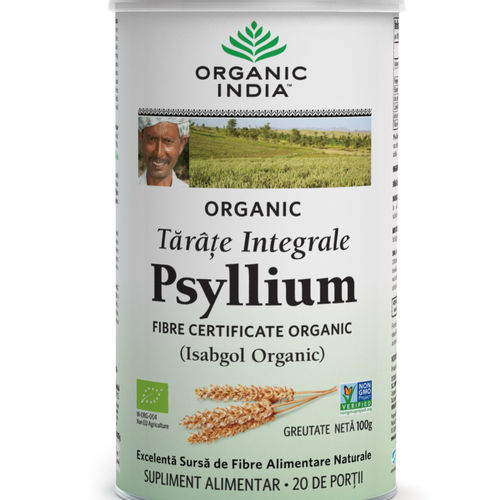 Tarate de Psyllium Integrale, 100% Organic, > 87% Fibre | Organic India