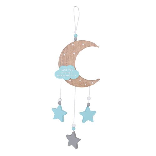 Decoratie suspendata Cangaroo Luna si stele albastre
