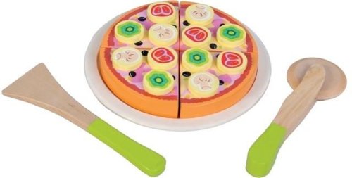 Jucarie Pizza funghi din lemn New Classic Toys