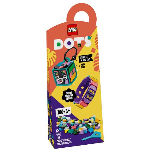 Lego Dots Bratara si Talisman Tigru Neon 41945