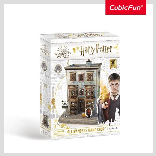 Puzzle 3d Cubic Fun Harry Potter Magazinul de baghete a lui Olivander 66 piese