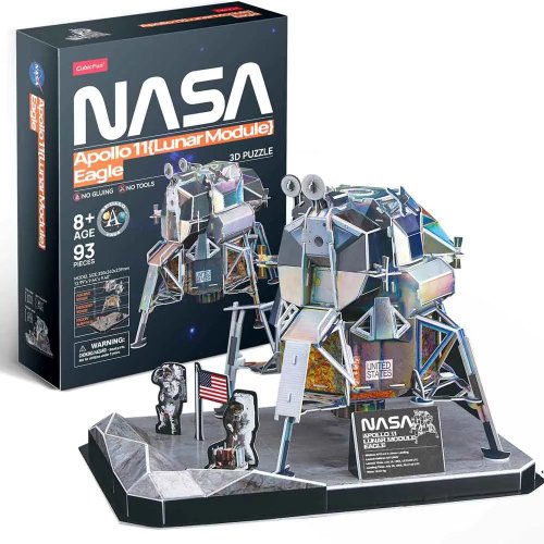 Puzzle 3D Cubic Fun Nasa Lunar Module Apollo 11 Eagle 93 piese