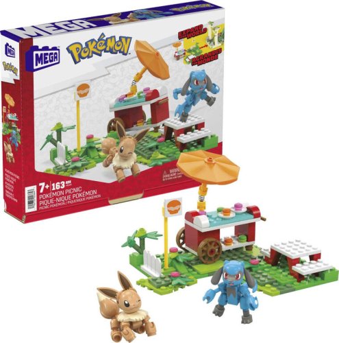 Mattel - Set de constructie mega bloks pokemon poke puff picnic 163 piese