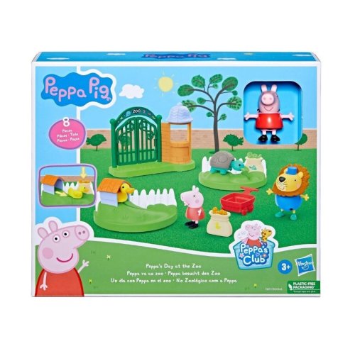 Set de joaca Peppa Pig si Mr Lion O zi la Zoo