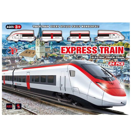 Tren Express cu sina si accesorii 24 piese