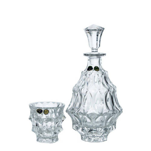 FORTUNE Set 6 pahare si decantor cristal whisky