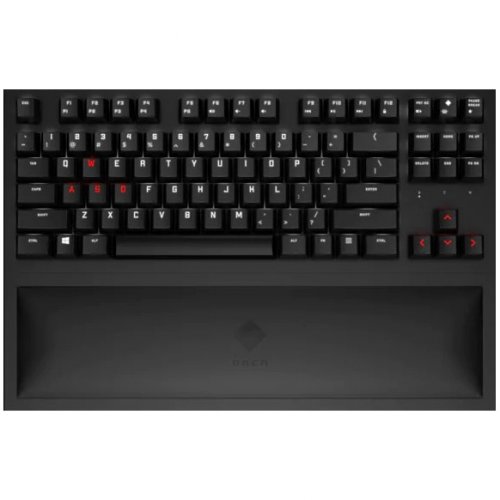 Tastatura gaming mecanica wireless HP Omen Spacer TKL iluminare alb/rosu switch Cherry MX Brown Negru