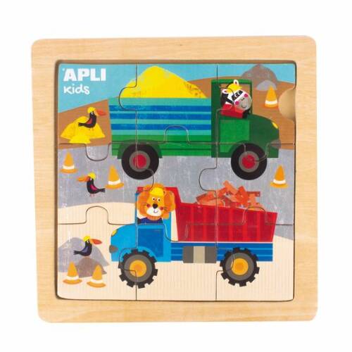 Puzzle din lemn cu 9 piese – Camion