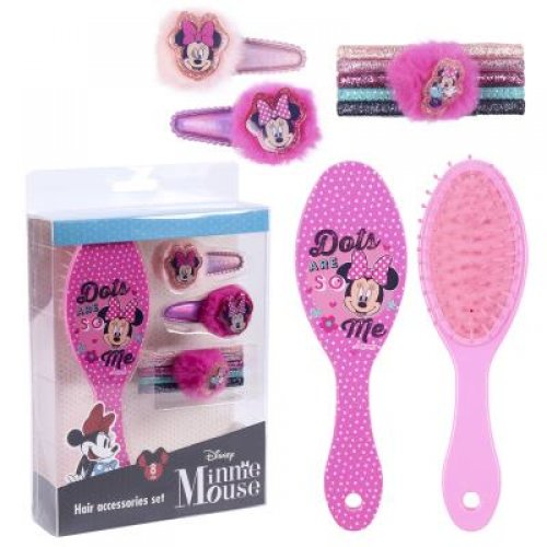 Set cu 8 accesorii pentru par - Minnie Mouse