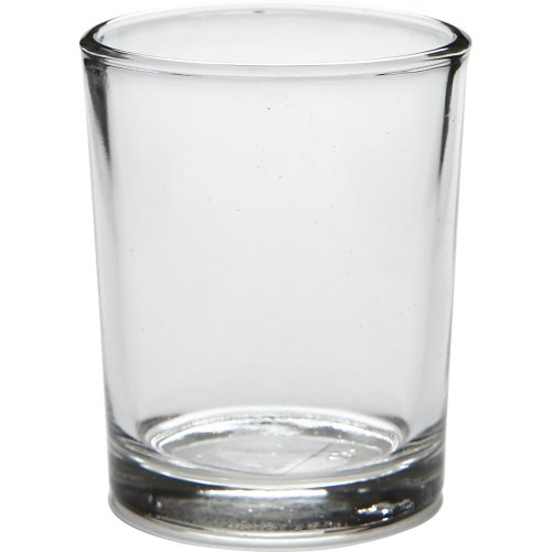 Set de 12 suporturi din sticla pentru lumanari 6.5 x 4.5 cm