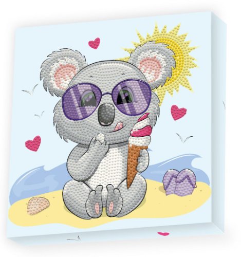 Tablou Diamond Box - Koala si inghetata 22 x 22 cm