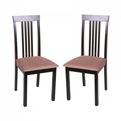 Set 2 scaune Wooden, Lemn, Wenge Aya Nougat