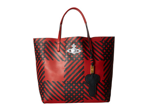 Genti Femei Vivienne Westwood Leather Shopper Red