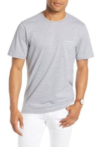 Imbracaminte Barbati 1901 Stripe Pocket Slim Fit T-Shirt GREY SHADE HEATHER FINE STRIPE