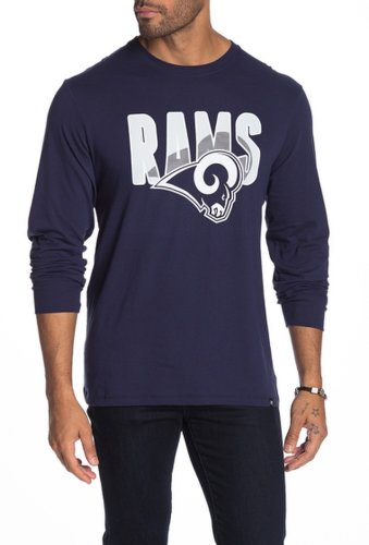 Imbracaminte Barbati 47 Brand NFL Los Angeles Rams Splitter Long Sleeve T-Shirt LIGHT NAVY