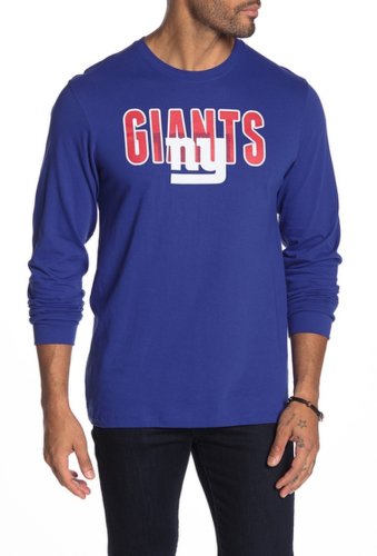 Imbracaminte Barbati 47 Brand NFL New York Giants Splitter Long Sleeve T-Shirt ROYAL
