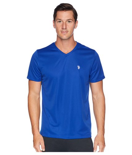 Imbracaminte Barbati US Polo Assn Performance V-Neck T-Shirt Cobalt Blue