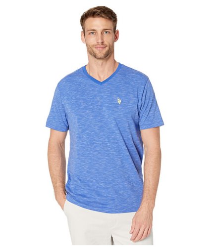 Imbracaminte Barbati US Polo Assn Space Dyed V-Neck T-Shirt Wedding Blue