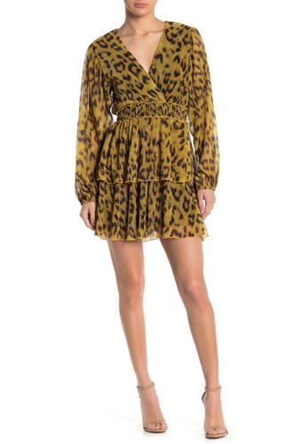 Imbracaminte Femei 4SI3NNA Flynn Leopard Print Mini Dress GOLD LEOPARD