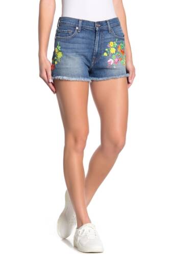 Imbracaminte Femei 7 For All Mankind High Waist Embroidered Vintage Shorts VNTGPRKEMB