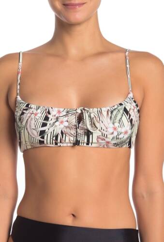 Imbracaminte Femei Dolce Vita Tunnel Ruched Printed Bikini Top BLACK