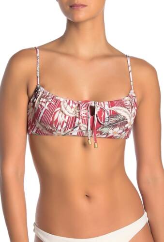 Imbracaminte Femei Dolce Vita Tunnel Ruched Printed Bikini Top DESERT ROSE
