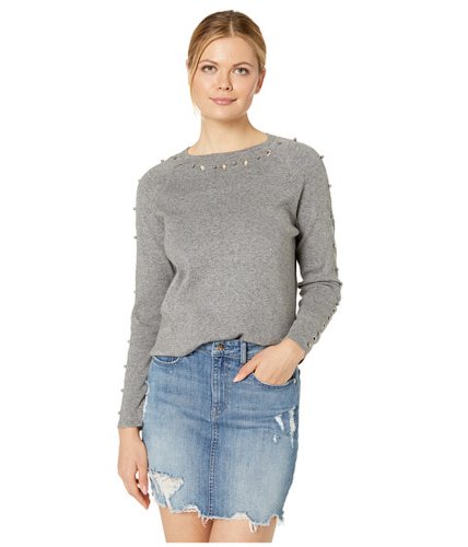 Imbracaminte Femei FDJ French Dressing Jeans Long Sleeve Ballet Neck Sweater with EyeletBall Details Silver Mix