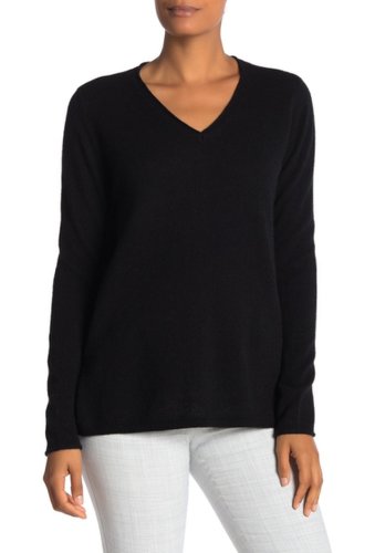 Imbracaminte Femei M Magaschoni Cashmere V-Neck Tunic Sweater BLACK