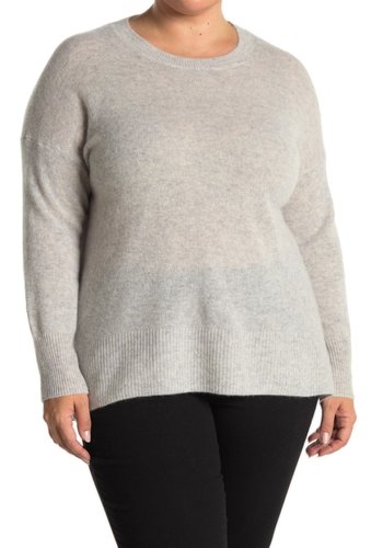 Imbracaminte Femei M Magaschoni Hi-Lo Cashmere Sweater Plus Size GREY PAINT HEATHER