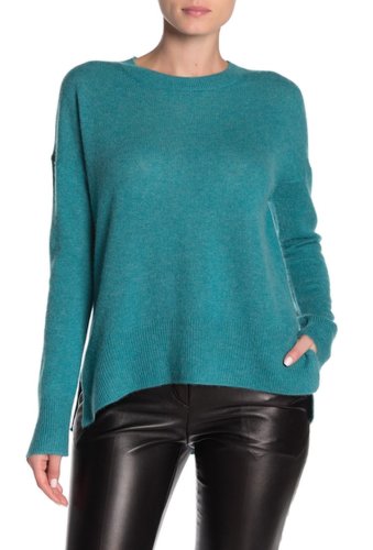Imbracaminte Femei M Magaschoni HighLow Pullover Cashmere Sweater TEAL GREEN