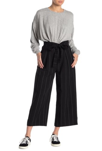 Imbracaminte Femei Sugarlips Emmie Stripe Paperbag Culotte Pants BLACK
