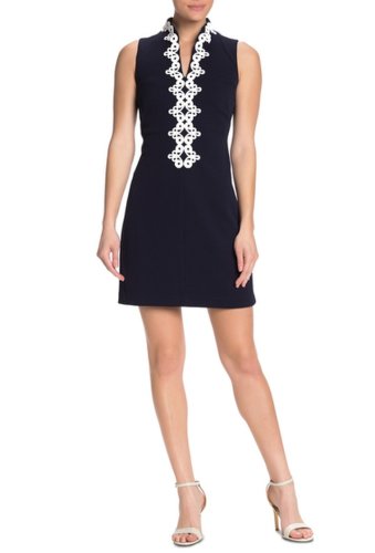 Imbracaminte Femei Vince Camuto Contrast Embroidered Sleeveless Dress NAVY